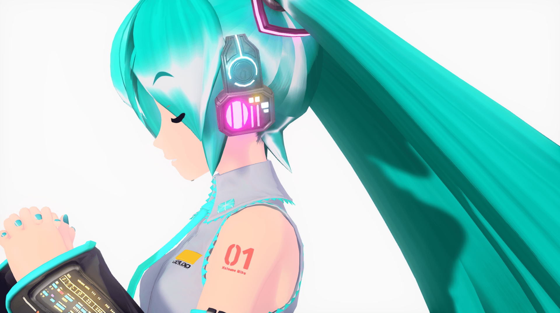 Preview of Anime-like looking Miku (Old glowy spinning clips Miku)
