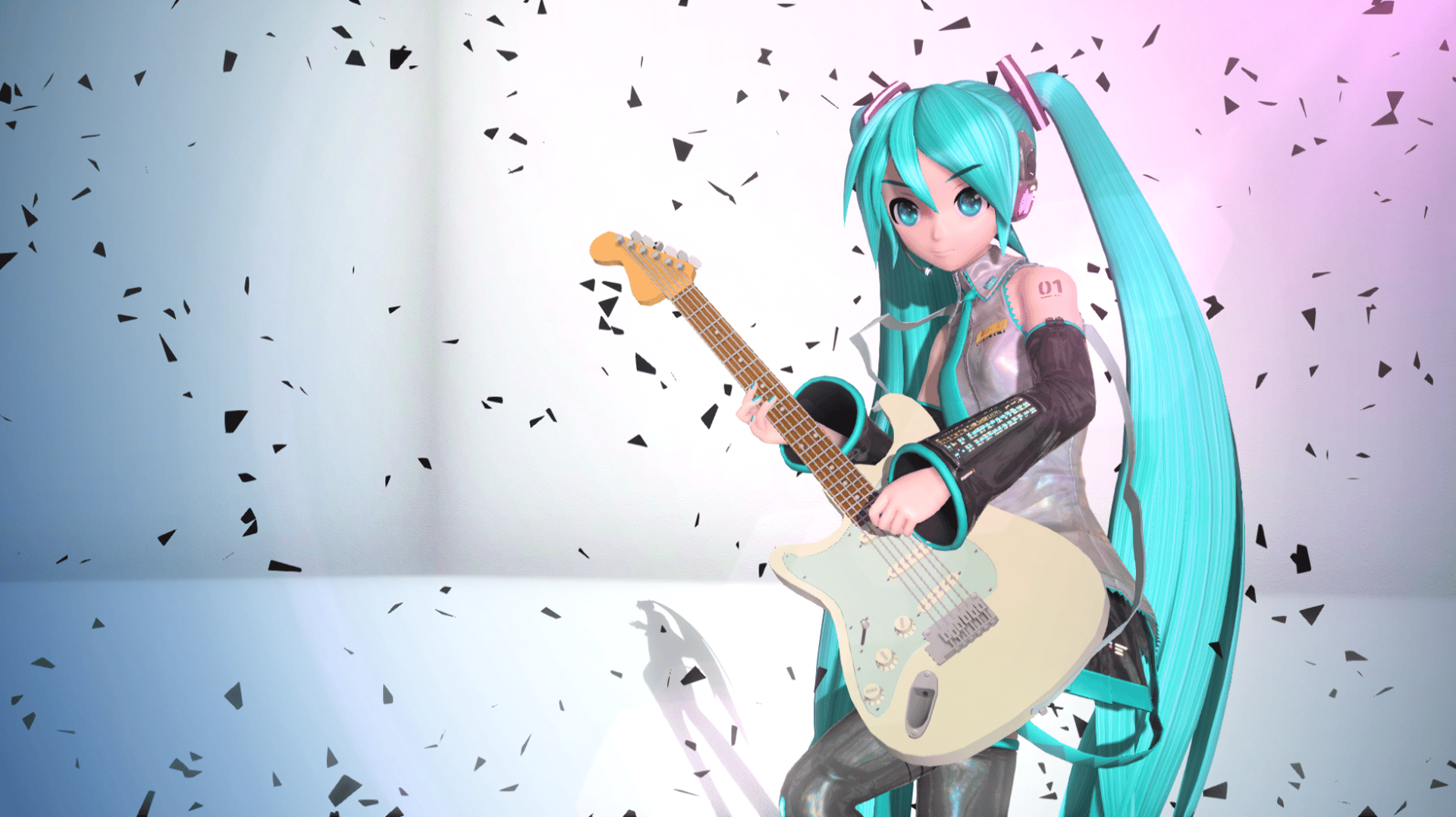 Preview of Anime-like looking Miku (Old glowy spinning clips Miku)