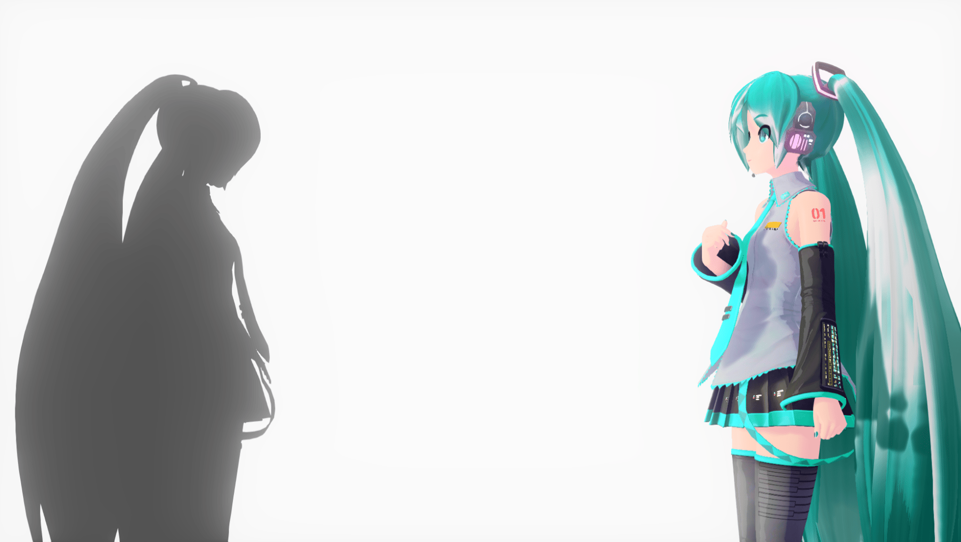 Preview of Anime-like looking Miku (Old glowy spinning clips Miku)