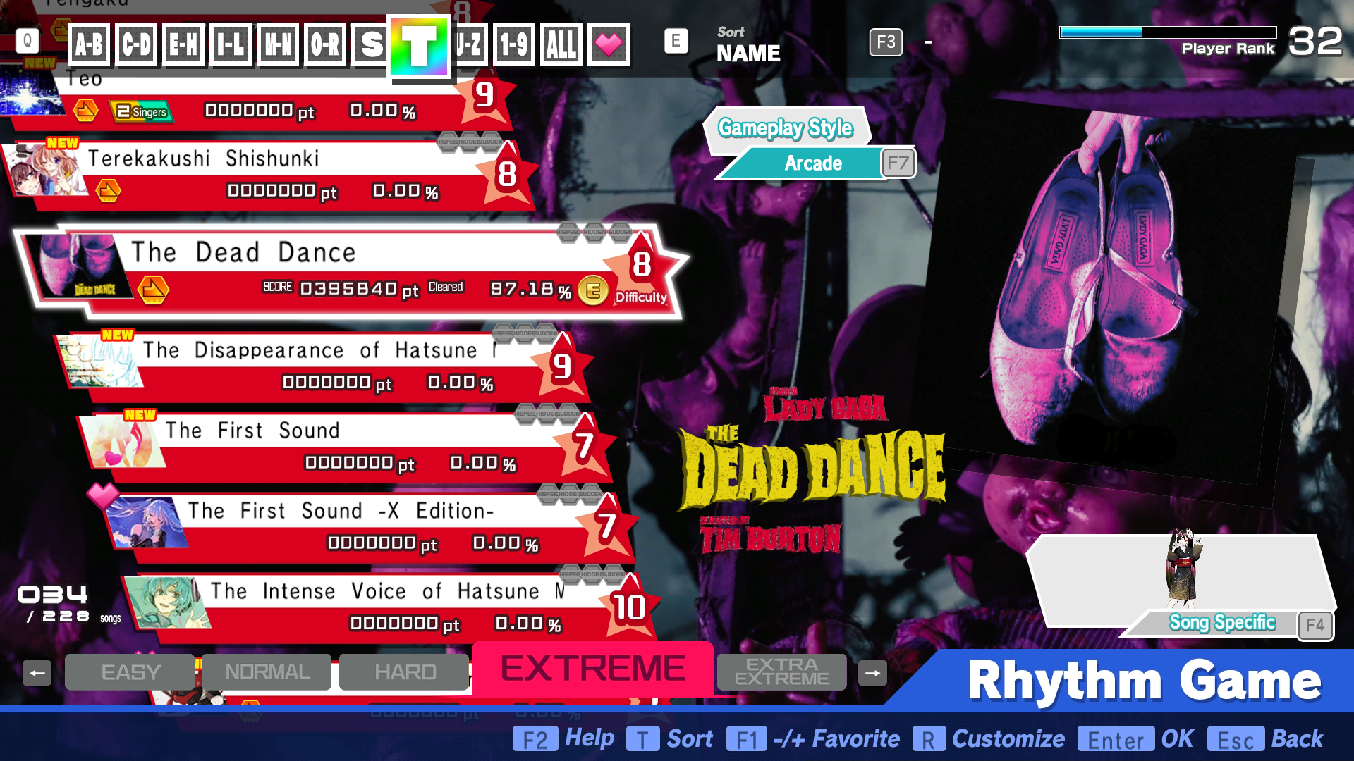 Preview of Lady Gaga - The Dead Dance Extreme Chart