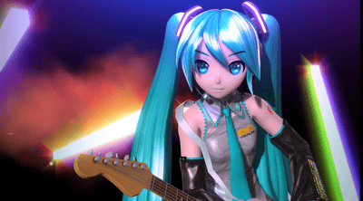 Preview of Anime-like looking Miku (Old glowy spinning clips Miku)