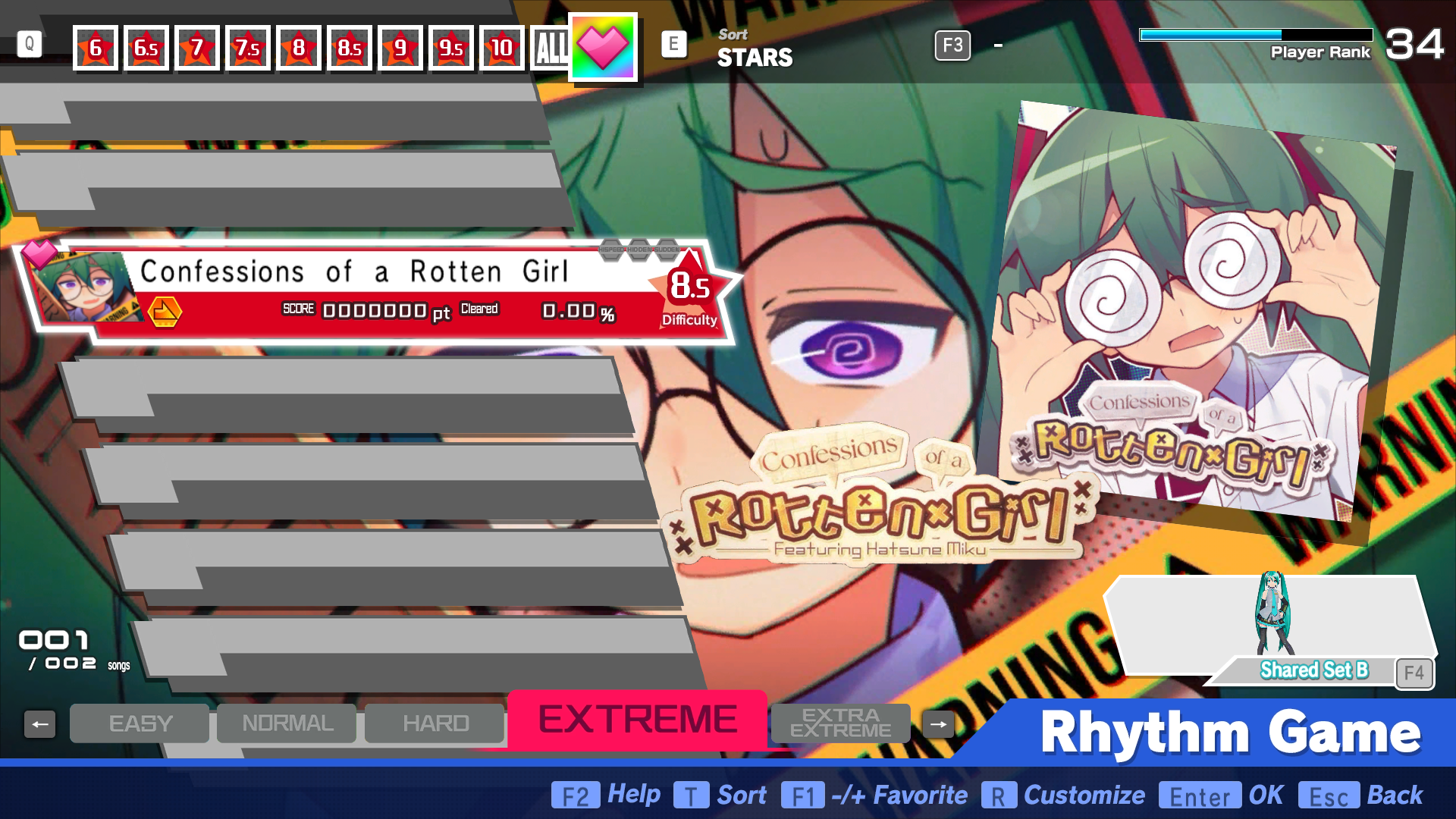 Preview of Confession of a Rotten Girl custom chart