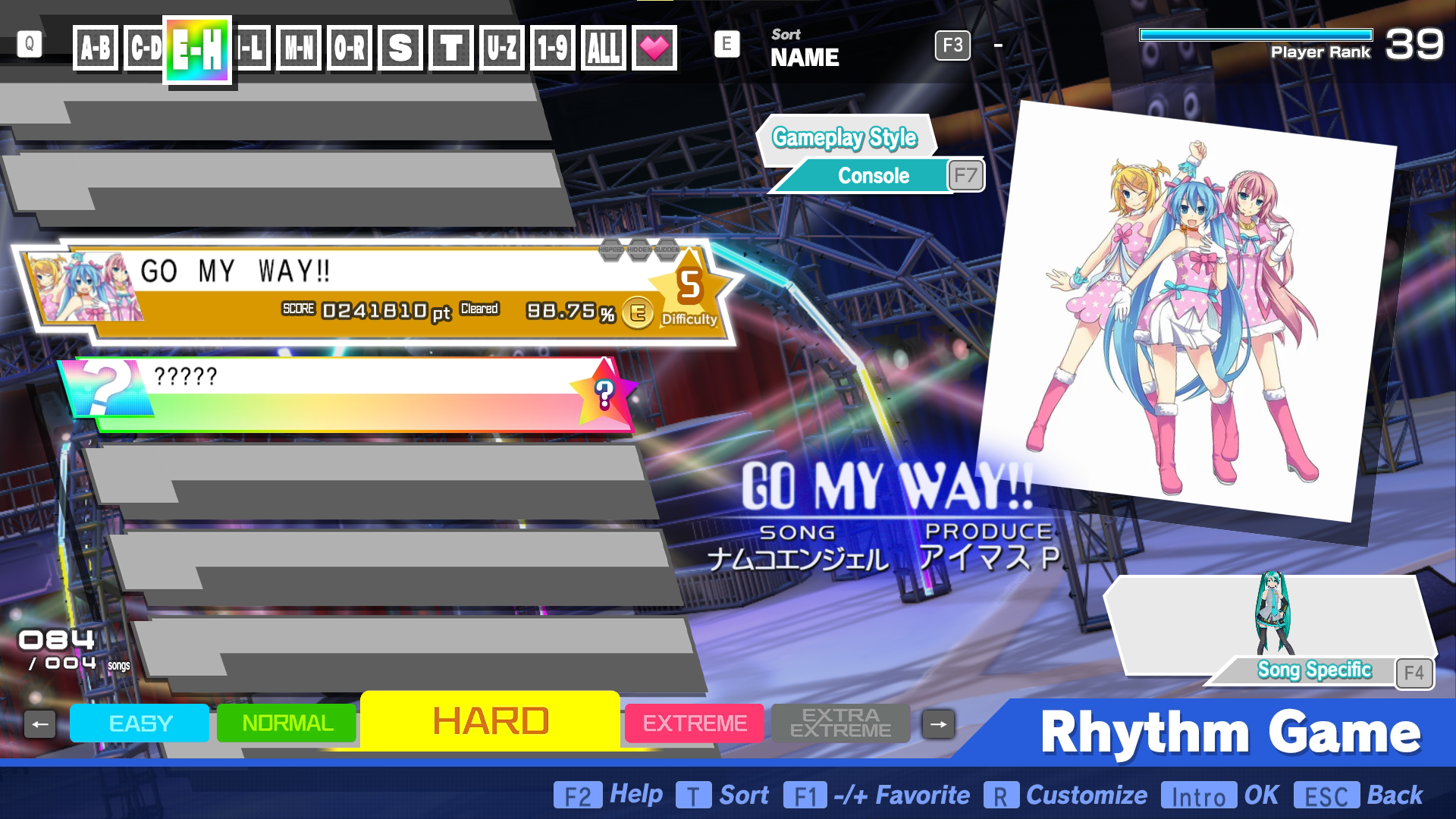 Preview of GO MY WAY!! PSP Chart Port
