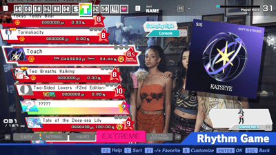 Preview of KATSEYE - "Touch" Console Style (Mixed) Extreme Chart (★8.5)