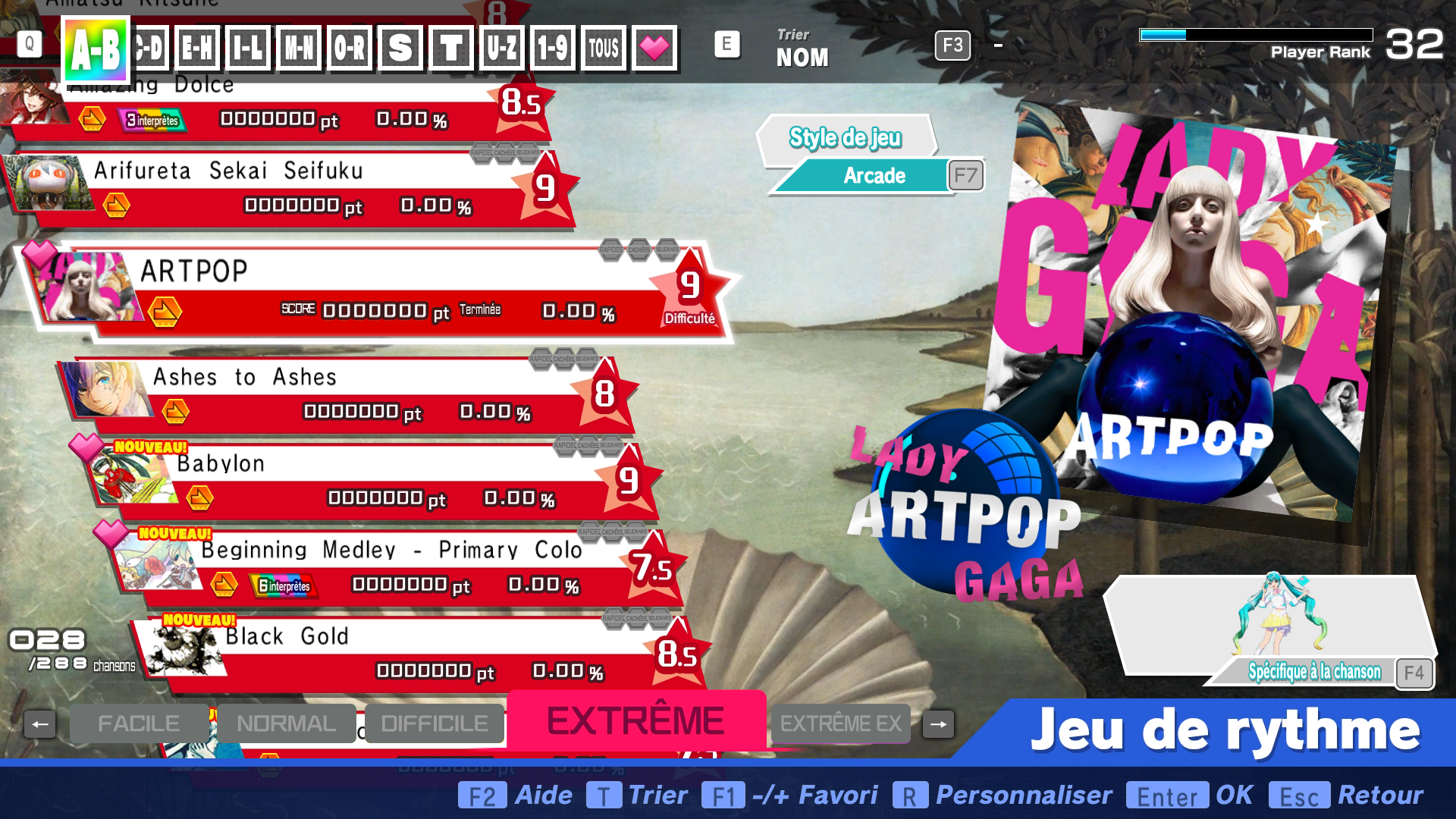 Preview of ARTPOP Extreme Chart