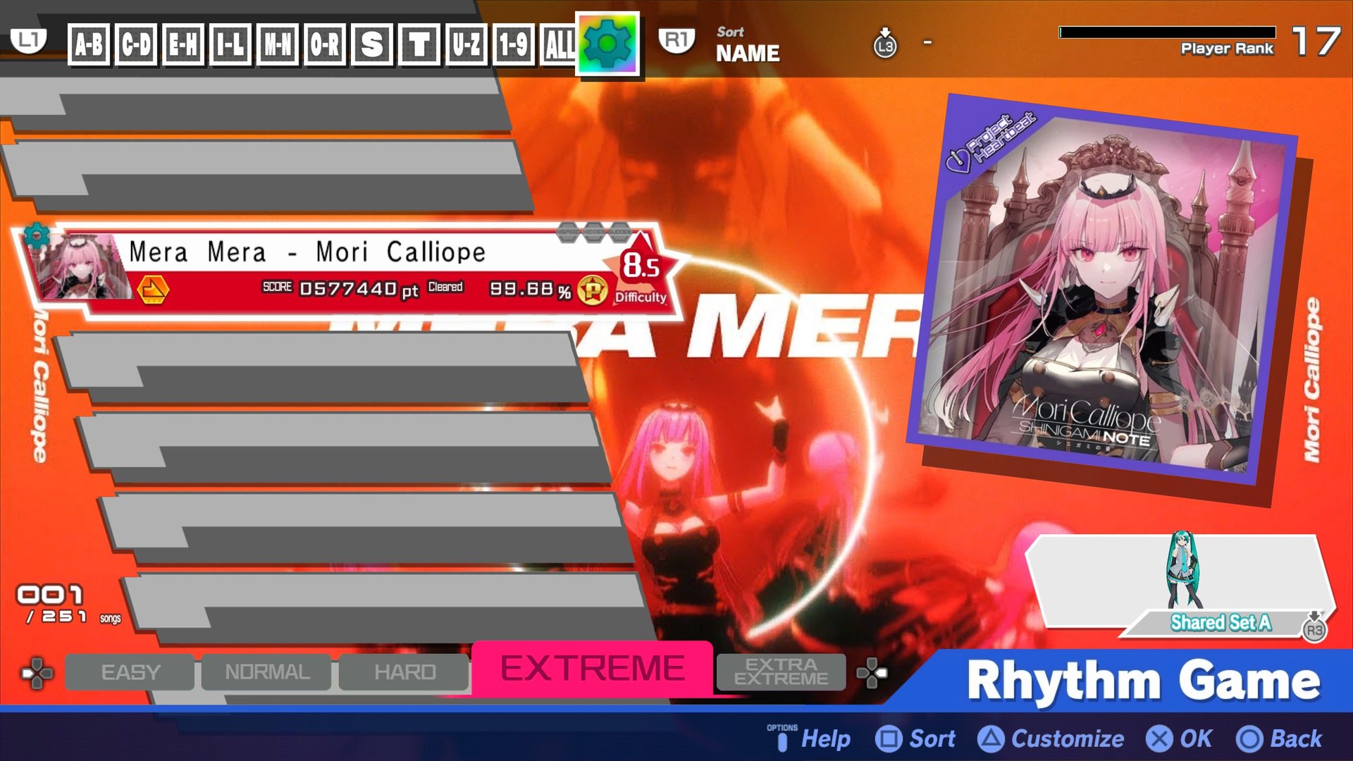Preview of Mera Mera - Mori Calliope (Custom Arcade EX Chart)