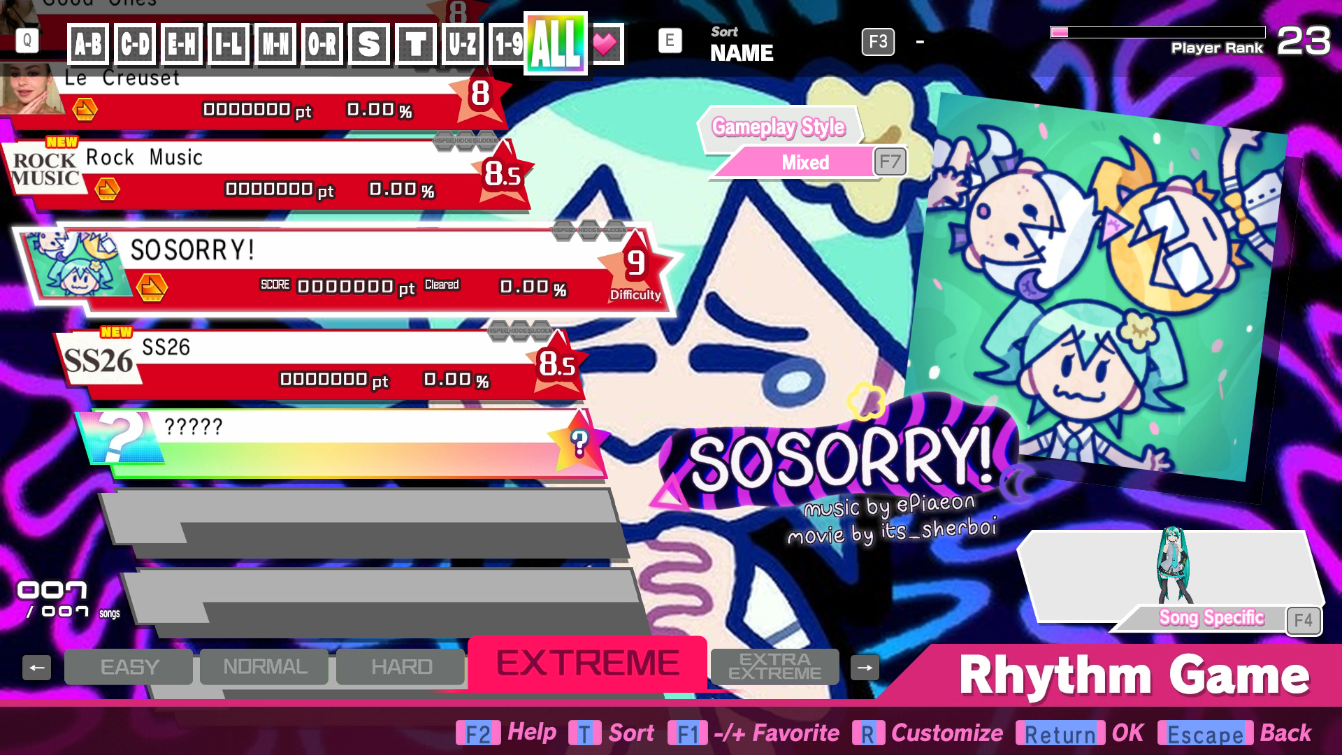 Preview of SOSORRY! Collab Chart