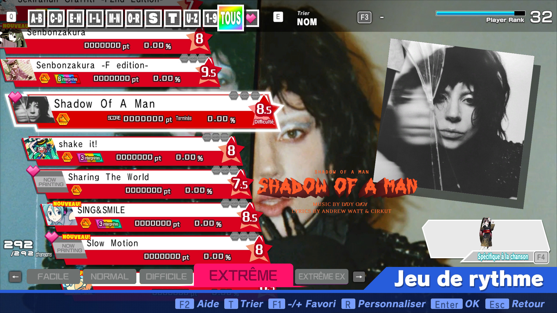 Preview of Shadow Of A Man Extreme Chart